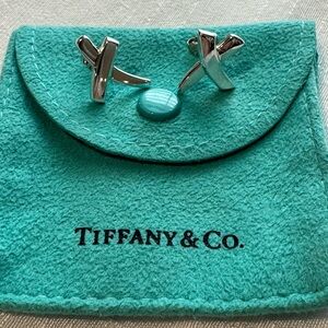 Tiffany & Co. Paloma Picasso Graffiti “X” Earrings Sterling Silver